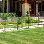 INJOPEXI Garden Fence 12 Panels 23.6ft(L)×24in(H) Decorative Garden Fences with 11 Panels + 1 Gate, Rustproof Metal Wire Temporary No Dig Rabbit Animal Barrier Fencing Dog Fence for Yard Patio Outdoor