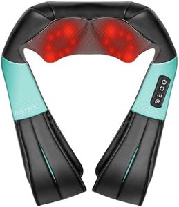 Nekteck Shiatsu Neck and Back Massager with Soothing Heat, Electric Deep Tissue 3D Kneading Massage Pillow for Shoulder, Leg, Full Body Muscle Pain Relief, Car, Office and Home Use