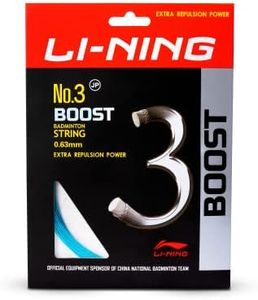Li-Ning No. 3 Boost Nylon Badminton String with high Repulsion Power (Blue, 0.63 mm, 30 lbs, 25 GMS)