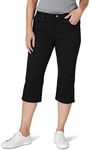 LEE Women's Relaxed Fit Capri Pant, Black, 14