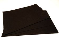 10 x A4 Felt Sheets - Black - Arts & Craft Fabric Material *Firm For Model Making & Cut Outs*