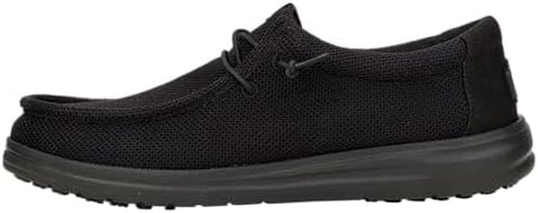 HEYDUDE Wally Work CE Black Size 9, Men’s Shoes, Men's Slip-on Loafers, Comfortable & Light-Weight