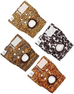 CuteBone Washable Female Dog Diapers 4 Pack Reusable Doggie Heat Diapers for Period FMG11XL
