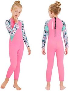 NATYFLY Kids Wetsuit, 2.5mm Neoprene Thermal Swimsuit, Full Wetsuit for Girls Boys and Toddler, Long Sleeve Kids Wet Suits for Swimming