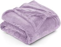 Utopia Bedding Fleece Blanket California King Size Lilac 300GSM Luxury Fuzzy Soft Anti-Static Microfiber Bed Blanket (102x96 Inches)