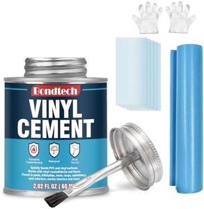 Vinyl Cement, Vinyl Glue High Strength, Waterproof PVC Cement, Pool Liner Patch Kit, Flexible Bond for Inflatables, PVC, Vinyl, Pool Liners, Tarps, Hot Tubs, Air Mattresses (2.02 oz)