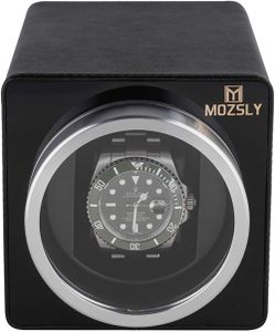 MOZSLY Single Watch Winder – Black Automatic Watch Rotator