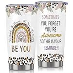 Insulated Wine Tumbler Birthday Gifts for Women Her, Unique You are Awesome Gifts for Women, Personalised Coffee Cup Travel Mug Gifts Practical Thank You Gifts Ideas for Women, Best Friends, Sister