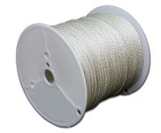 T.W Evans Cordage 44-088 1/4-Inch Solid Braid Nylon Rope 200-Feet Spool, White