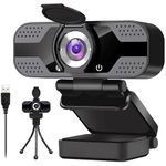 JORPETS 1080P HD Webcam,HD Webcam Camera with Tripod Stand and privacy cover, USB Computer Camera, Streaming Mic Webcam for Online Calling/Conferencing, Zoom/Skype/Facetime/YouTube, Laptop/Desktop