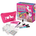 GirlZone Unicorn Nail Art Kit, 16-Piece Nail Art Set for Girls Nail Studio, Fabulous Girls Toys, Great Gift Idea, and Beauty Craft for Sleepovers