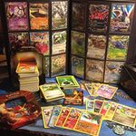 Pokemon 300 Random Card Lot w/ Random Tin (1 EX 3 Holo Rare 5 Rares Coin 3 Codes)