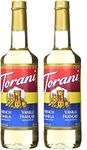 Torani French Vanilla Flavour Syrup, 750ml bottle, 2 Pack, light brown