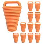 ILOKNZI 12 Packs Kayak Scupper Plug Kit TPE Kayak Bungs Drain Holes Stopper Bung with Handle (Small, Coral)