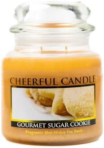 A Cheerful Giver - Gourmet Sugar Cookie Scented Glass Jar Candle (16 oz) with Lid & True to Life Fragrance Made in USA