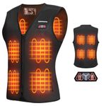 KEMIMOTO Women's Heated Vest, Rechargeable Heated Vest 3 Stalls Adjustable Temperature Warm Jacket, Electric Heated Gilet 8 Heating Zones, Outdoor Motorcycles Activities(Battery Pack Not Included)