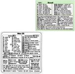 2pcs Mac Shortcut Sticker, Mac OS Excel Shortcuts Sticker Keyboard Shortcut Sticker Windows Adhesive Shortcut Decal Vinyl Compatible with MacBook 13-16 inch