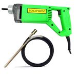 BUILDFORCE Concrete Vibrator With 1.5 Mitre Needle Shaft | 1280-WTT, 13900RPM, Electric Vibrator Machine B4
