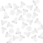 Angel Malone Soft Clear Rubber Replacement Earring Backs Tube Bullet Back Stoppers Earnuts Jewellery Making Findings UK SELLER ((±) 100pcs 4mm Butterfly)