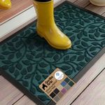 GORILLA GRIP 100% Waterproof All-Season WeatherMax Doormat, 23x35, Durable Natural Rubber, Stain and Fade Resistant, Low Profile, Indoor Outdoor Doormats, Easy Clean Patio Entry Mat, Moss Vine Leaves