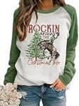 Fuyxxmer Christmas Trees Sweatshirt for Women Merry Christmas Graphic Shirt Xmas Pullover Tops