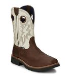 Tony Lama Men's Fireball Western Work Boot Composite Toe - Tw3302, Brown,white, 9