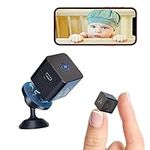 Mini Spy Camera Wireless Hidden, 1080p Full HD HD Mini WiFi Camera, Nanny Cam for Home Security Surveillance Cam, Hidden Secret Baby Monitor with Night Vision Motion Detection for Outdoor/Indoor