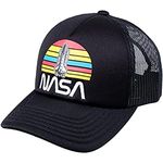 Concept One NASA Shuttle Adjustable Snapback Trucker Hat, Black, One Size