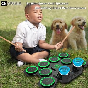CNAPXAIA 9-Pad Electric Drum Kit – Portable Digital Drum Set
