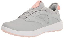 PUMA GOLF Women's Ignite Malibu WMNS Golf Shoe, High Rise-puma Silver-rose Dust, 7.5