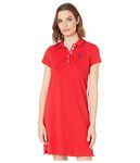 U.S. Polo Assn. Solid Polo Dress Racing Red MD