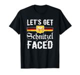 Lets Get Schnitzel Faced Retro Men Women Oktoberfest T-Shirt