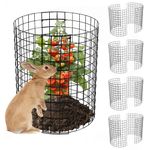 5 Pack Plant Protector from Animals, 14'' Dia x 14'' H Metal Plant Cages to Keep Animals Out, Garden Protection from Rabbits Chickens Ducks, Bunny Barricades for Garden Flowers Vegetables