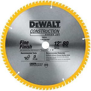 DEWALT Miter Saw Blade, 80 Tooth, 12 Inch, 2 Pack, Stainless Steel (DW3128P5D80I)