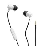 Skullcandy Jib Wired Earbuds with 3.5mm AUX Plug, Noise Isolating Fit, in-Line Microphone Call and Track Control, Convenient for Travel - White