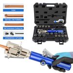 Hydraulic Flaring Tool Kits, 45° Double Flaring Tools, Brake Repair Brake Flaring Tool for 3/16"-1/2", Brake Flare Tool with Tube Cutter, 33PCS Flaring Dies for Copper Line, Steel Pipe and GM Reparing