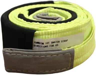 Recovery Tow Strap 10000KG 3Mx75MM Equalizer Bridle Strap Tree Trunk Protector in Green