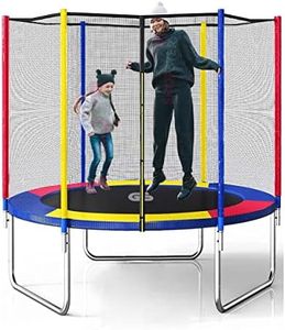 Toy Park 6 Ft Jumping Trampoline for Kids & Adults with Safety net, Suitable for Indoor & Outdoor, Supports Weight Capacity of 150 Kgs, Multicolour (Dia.- 6 ft, Height: 208 cm), GS