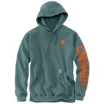 Carhartt Men's Rain Defender Loose Fit Midweight C Graphic Sweatshirt, Sea Pine, L