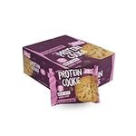 Punk'd Protein Cookies (Box of 12x e75g) – Pack of 12 High Protein Snacks with Delicious Taste. Handmade Chocolate Chip Protein Cookie Biscuit Box. Alternative Protein Snack to Protein Bars.