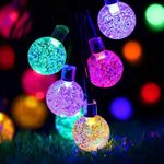 LIGHTSKART 50LED 7.5M Crystal Drop String Lights for Home Diwali Christmas Tree Ganpati Festival Indoor Decoration Lights (Multicolor)
