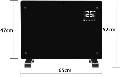Devola 1500W Smart Glass Panel Heater – Wall Mount Electric Radiator