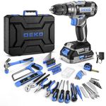 Cordless Drill Tool Kit Set DEKOPRO 20V Power Drill Tool Box with Battery Electric Drill Driver for Men Home Hand Repair Basic Toolbox Tools Sets Drills Case (Blue)