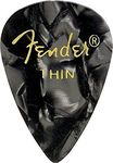 Fender 351 Premium Thin Guitar Picks - 144 Count Black Moto