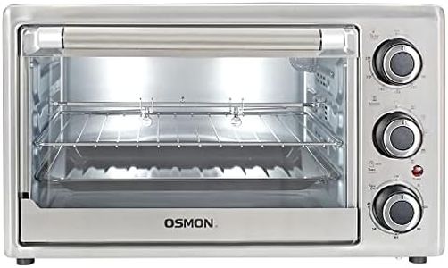 OSMON -OS TO25 - 25L Oven Toaster Griller OTG Oven for Kitchen with Full Stainless-Steel body, Bake, Toast & Grill (1500 Watts)