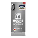 Bosch SmartChoice 207 L, 3 Star, Single Door Refrigerator with Industry's largest base drawer & veg box*(CST20S23PI,Fine Steel) |18 Hr Cooling Retention, 2.5x Faster Cooling, smart inverter compressor