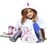 Birdy Boutique Car Seat Poncho for Kids – Safe to Use Over Seat Belts – Reversible Warm and Cozy Blanket – Easy on Easy Off and Doesn’t Impact Car Seat Performance – Unicorn – One Size