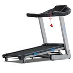 Home Gym Treadmills 15% Auto Incline, 3.5HP Treadmill 350lbs Capacity, Foldable Treadmill for Small Space, Voice Control, LED Console Display, Built in Music Players, 45 *18 Large Area, 95% Assembled