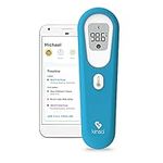 Kinsa QuickScan Non-Contact Smart Forehead Thermometer & App - Pairs with Smartphone to Track Family Health & Get Illness Guidance - Contactless, No Touch Thermometer FDA Cleared Adults & Kids