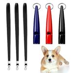 Dog Whistle, 3Pcs Professional Dog Whistles for Recall, Plastic Dog Whistles with Strap Lanyard, Dog Whistle with High Pitch to Stop Barking & Puppy Dog Training (3Pcs)